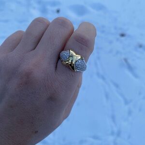 LAGOS 18k Sterling Diamonds Embrace Ring Size 7